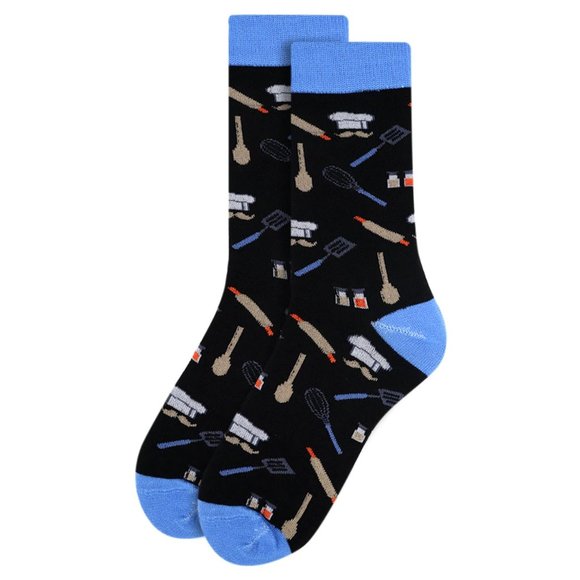 Women's Chef Novelty Fun Socks Black - Picture 3 of 6